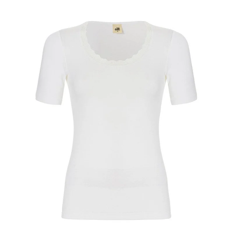 T-shirt round neck lace 60380