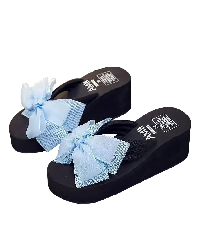 Dames Platform Slippers met Strik