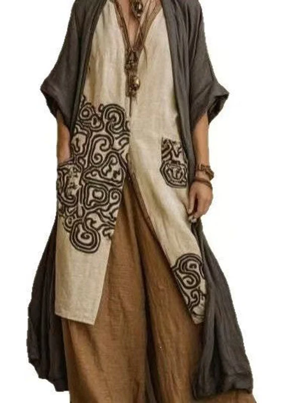 Dames Driedelige Set Boho V-halsprint