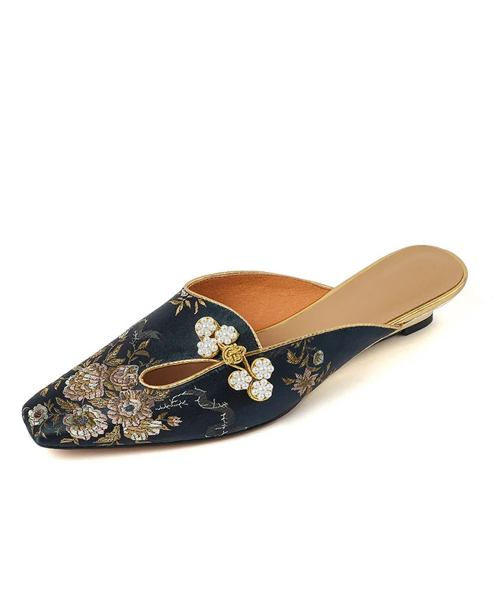 Dames Baotou Slippers Geborduurd