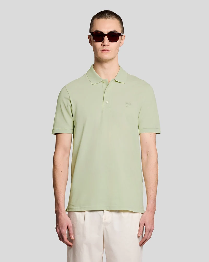 Lyle & Scott Polo shirt voor heren van superfijn katoen | Tender Greens