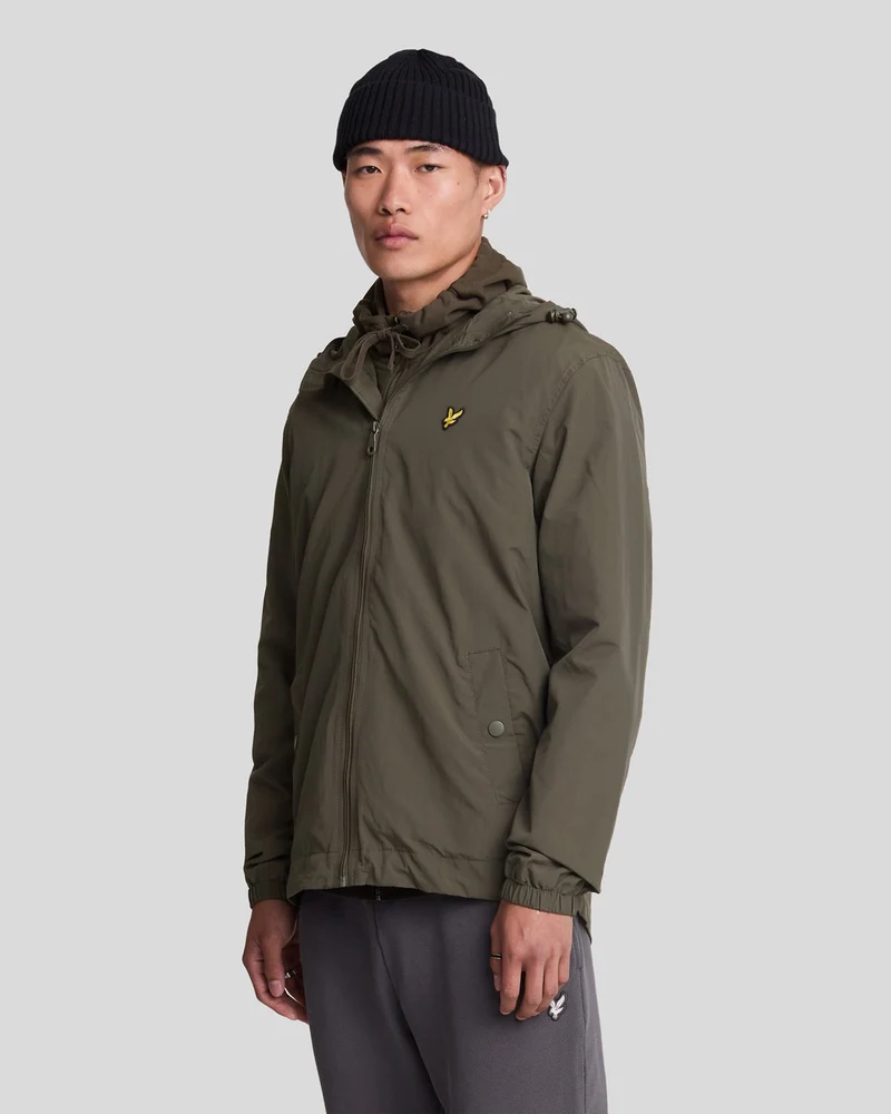 Lyle & Scott Waterbestendige herenjas met capuchon | Olijfgroen