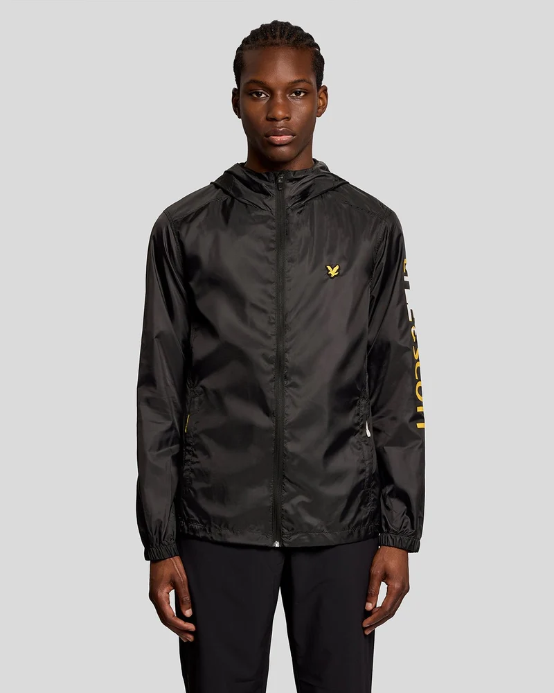 Lyle & Scott Lichtgewicht trainingsjack voor heren | Gitzwart