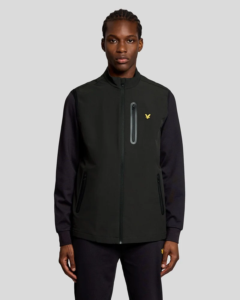 Lyle & Scott Sportprestatievest voor heren | Gitzwart