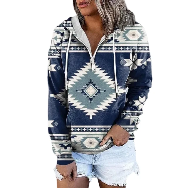 Dames Hoodie Etnische Stijl