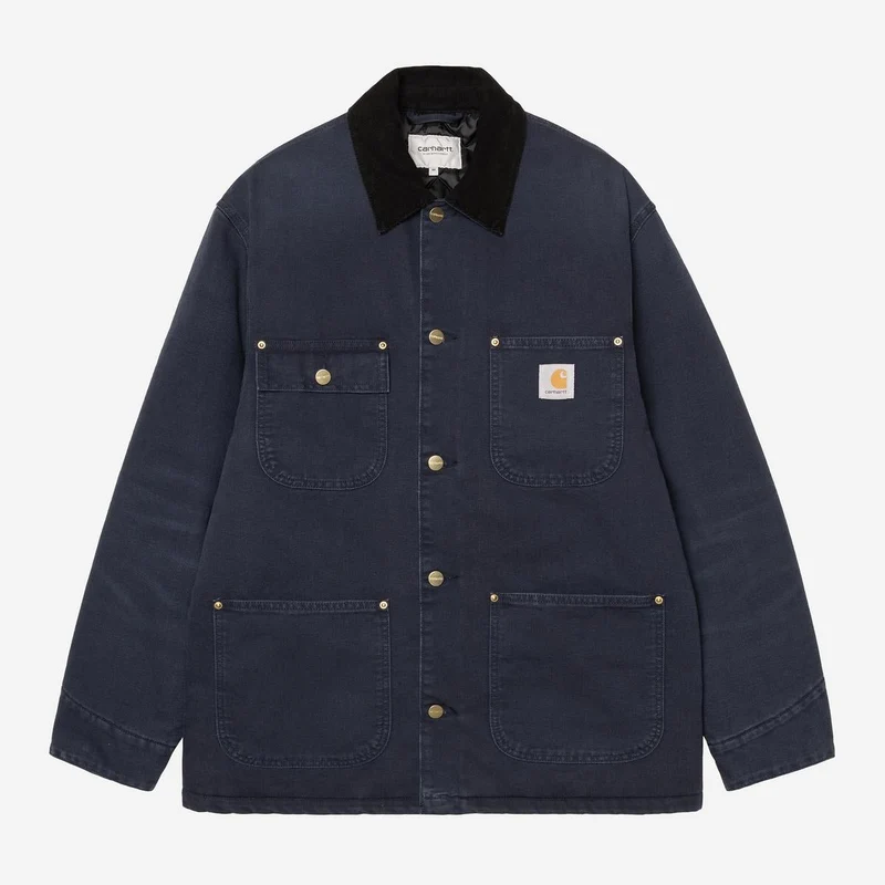 Carhartt WIP Heren OG Chore jas | Donker marineblauw/zwart stenen canvas