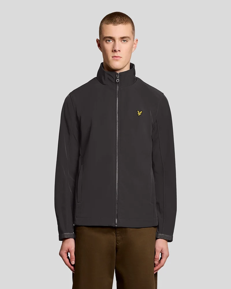 Lyle & Scott Heren softshelljack met mesh-achterkant | Gunmetal