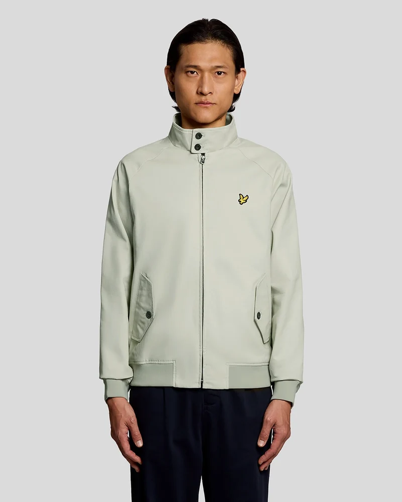 Lyle & Scott Harrington-jas van katoen voor heren | Tarwekleur