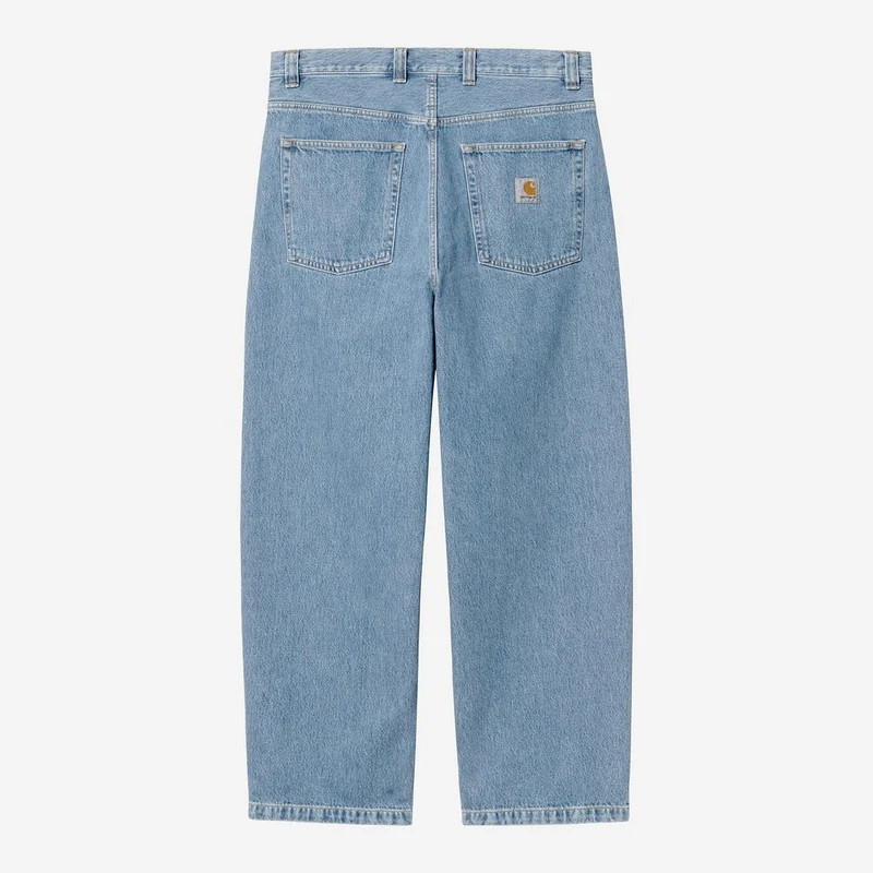 Carhartt WIP HEREN Brandon Smith denim broek | Blue Stone gebleekt