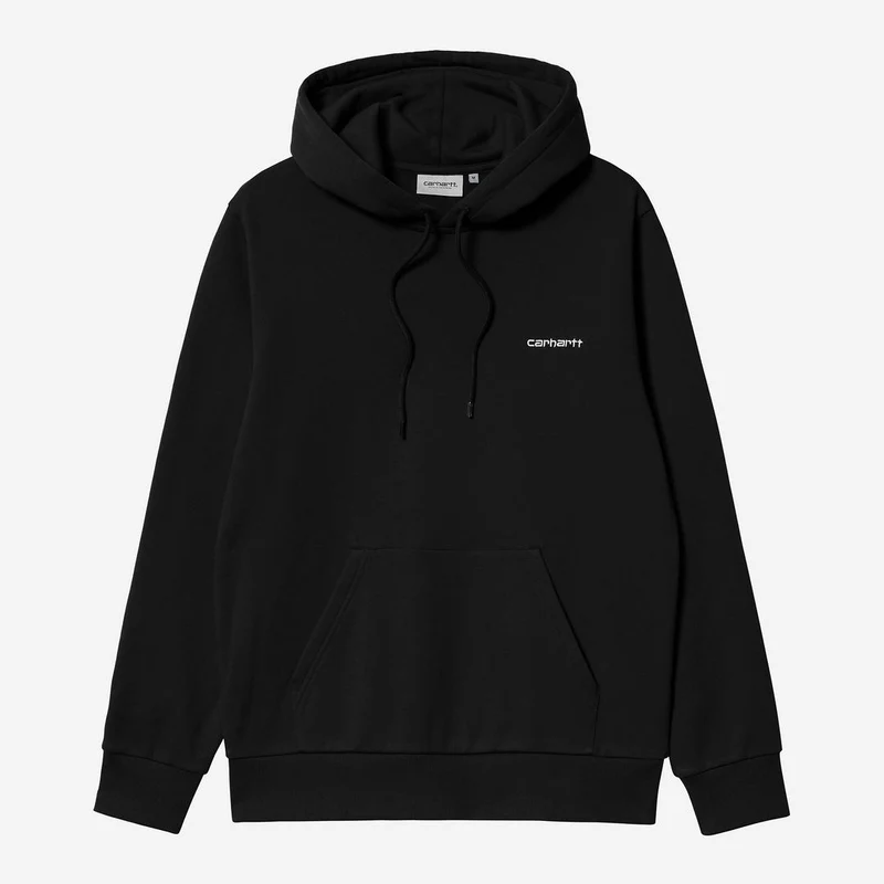 Carhartt WIP Heren Script Borduurwerk Hoodie | Zwart