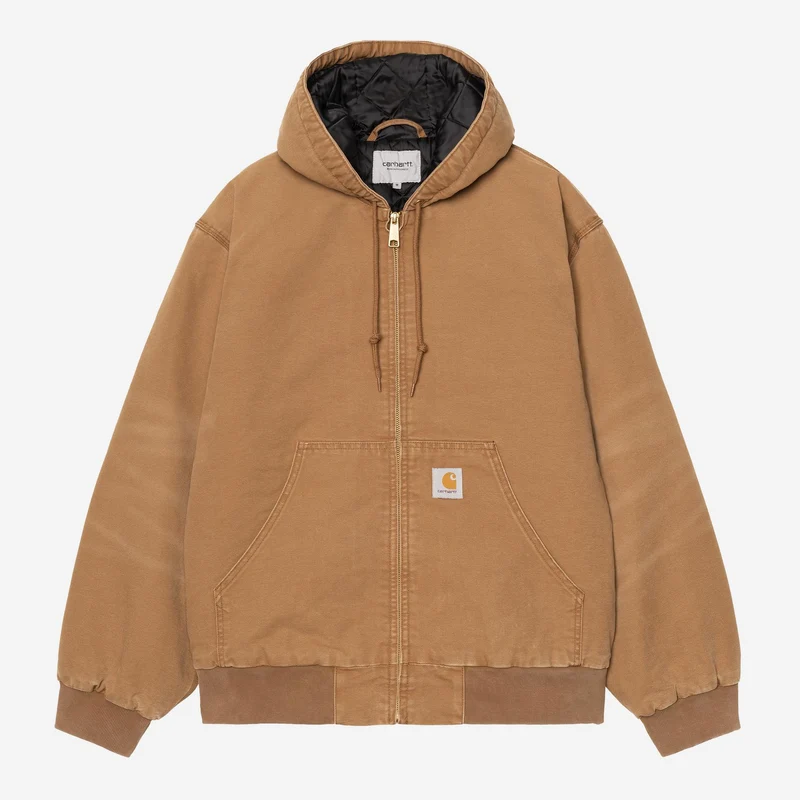 Carhartt WIP HEREN OG Active Stone Canvas Jacket | Hamilton Brown