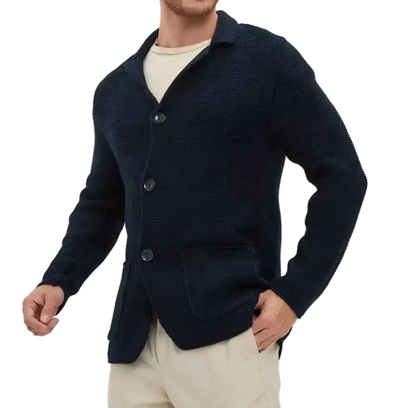 Heren Vest Gebreid met Knoopsluiting