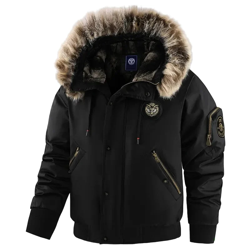 Heren Winterjas Gewatteerd met Capuchon