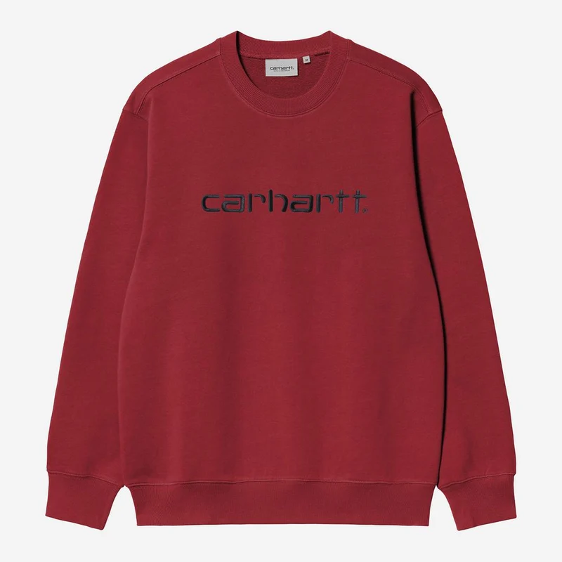 Carhartt WIP HEREN Carhartt WIP Sweattop | Scharlakenrood / Grafiet