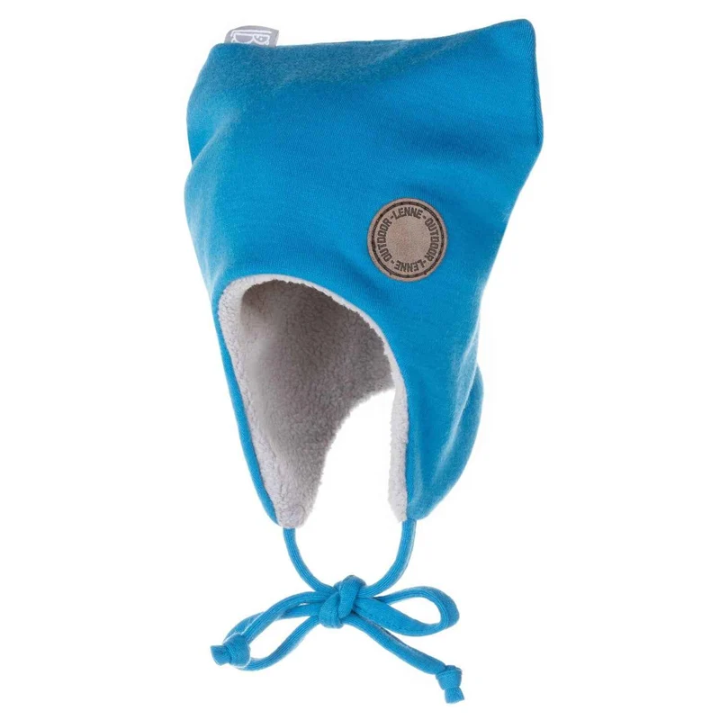 Een heerlijk warm, felblauw babymutsje van merinowol voor ultiem wintercomfort.