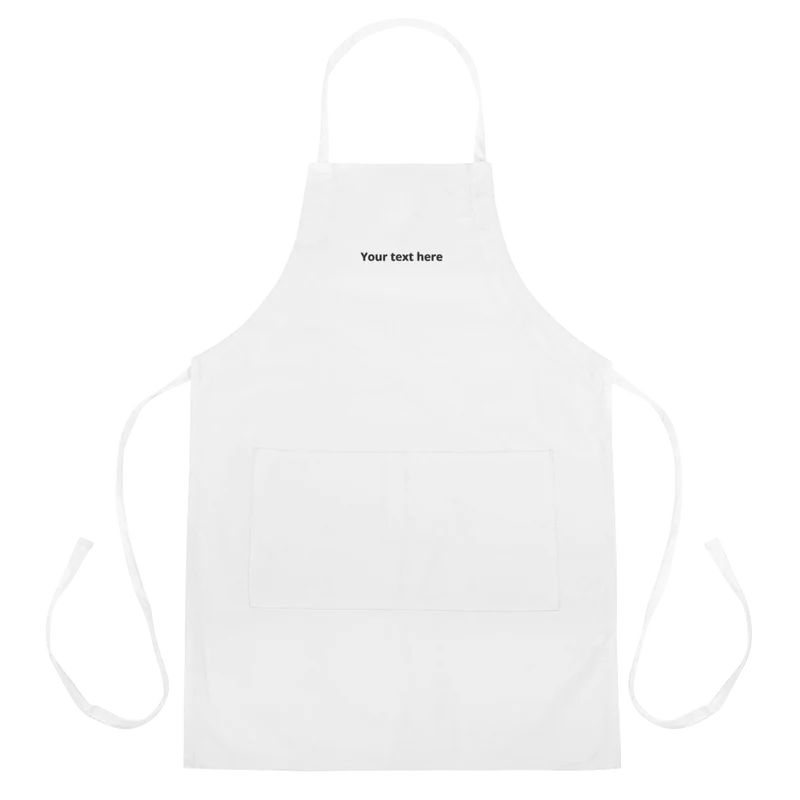 Upload your own text - Personalized Embroidered Apron