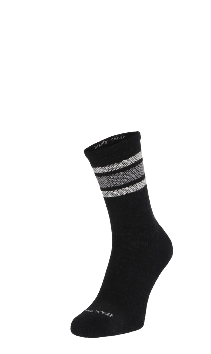 Plantar Ease Retro Heren Hielspoor Sokken Klasse 2 Black