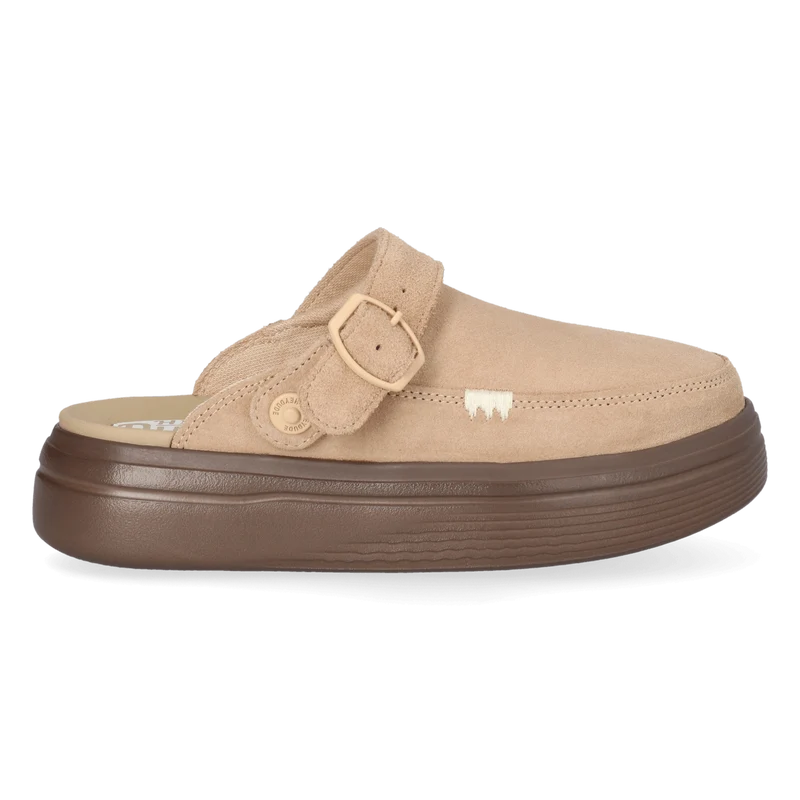 Austin Lift Dames Clogs Suede Sesame/Multi