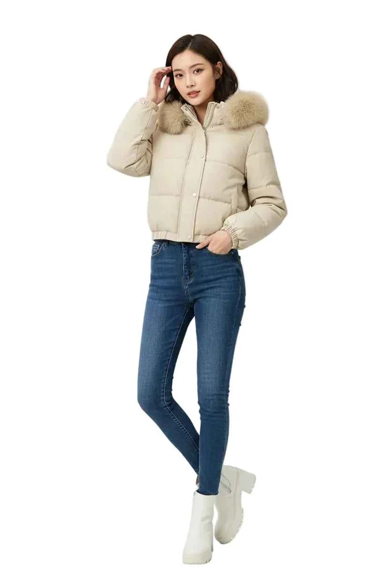 Geef je stijl een boost met onze korte, gewatteerde damesjas.