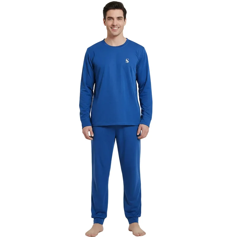 Luxe loungewearset voor heren van geborstelde stof – Verhoog uw comfort