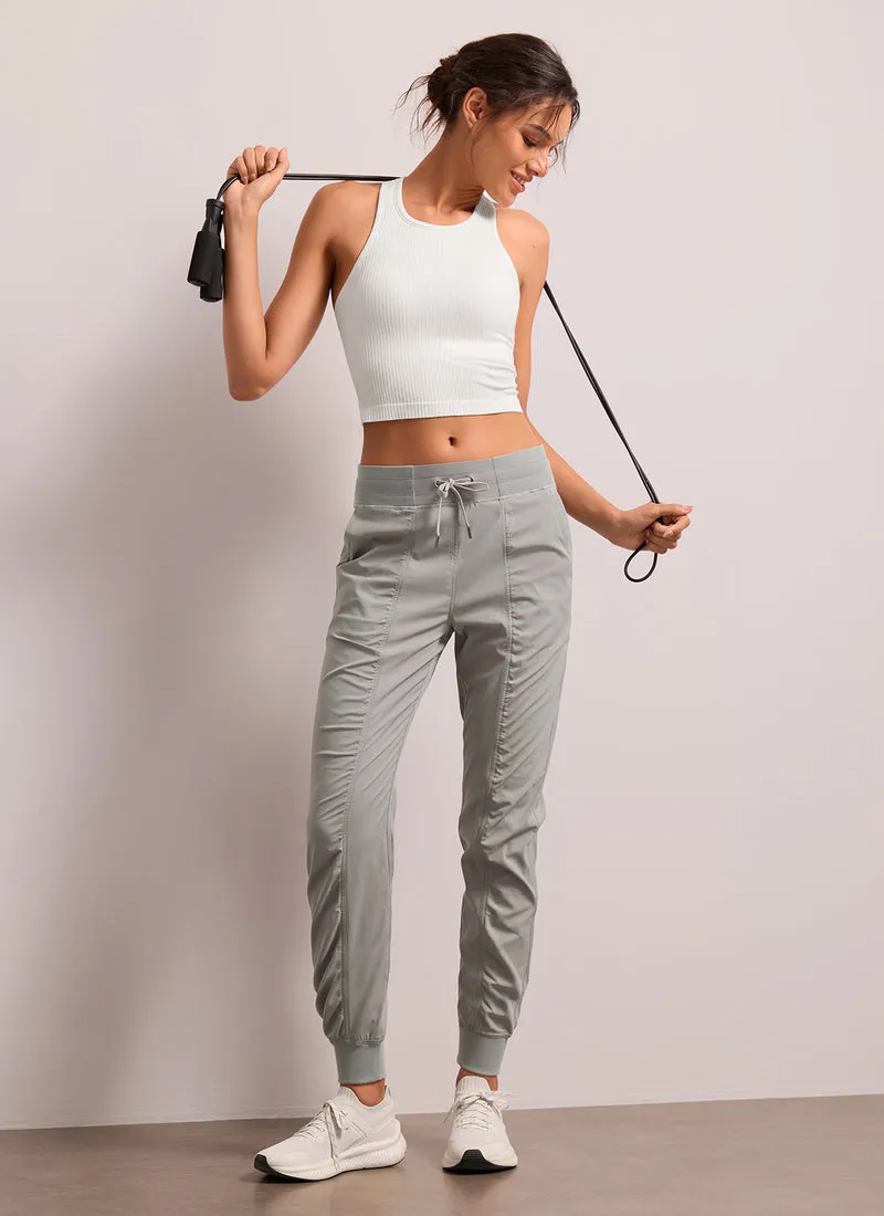 Striped Ruched Pocket Jogger 28''