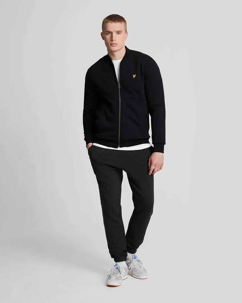Lyle & Scott Slim fit katoenen joggingbroek voor heren | Gitzwart