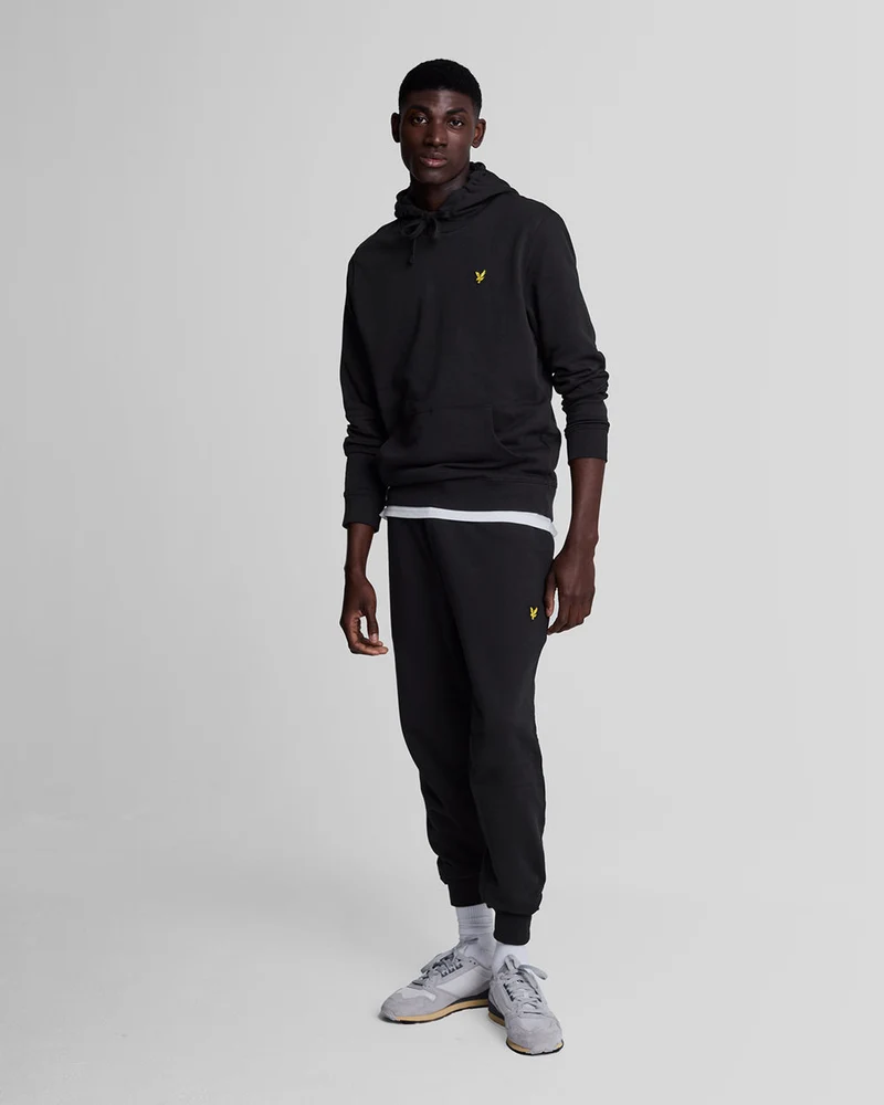 Lyle & Scott Nauwsluitende katoenen joggingbroek voor heren | Gitzwart