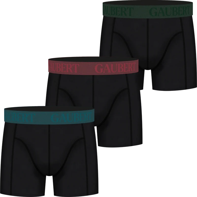 Gaubert 3-pack Heren boxershorts Bamboe - Black - 010