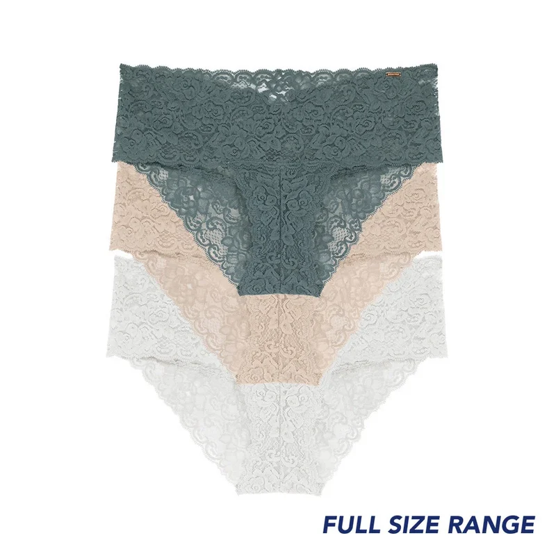 Dorina 3-pack Dames slips Kant - Lana - 3X0035