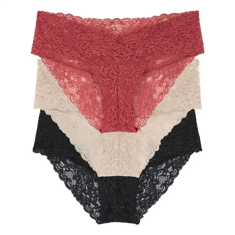 Dorina Dames slip 3-pack Kant - Lana