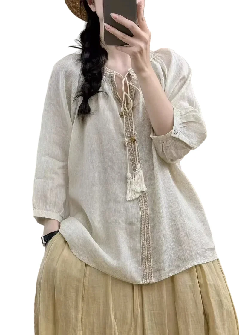 Dames Oversized Blousetop met Veters