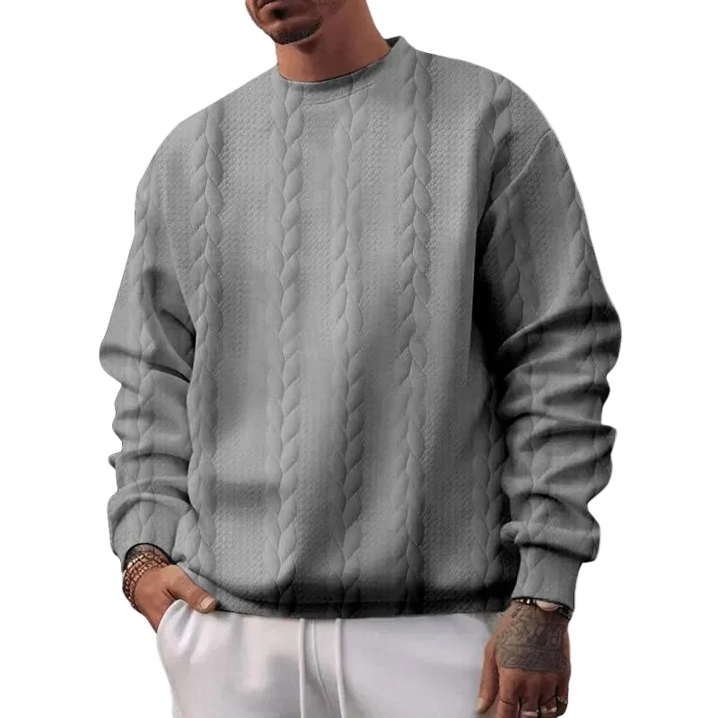 Heren Sweatshirt Losse Pasvorm Jacquard