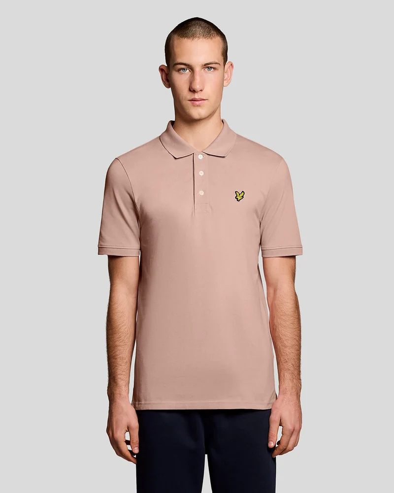 Lyle & Scott Heren katoenen poloshirt | Roze grapefruit