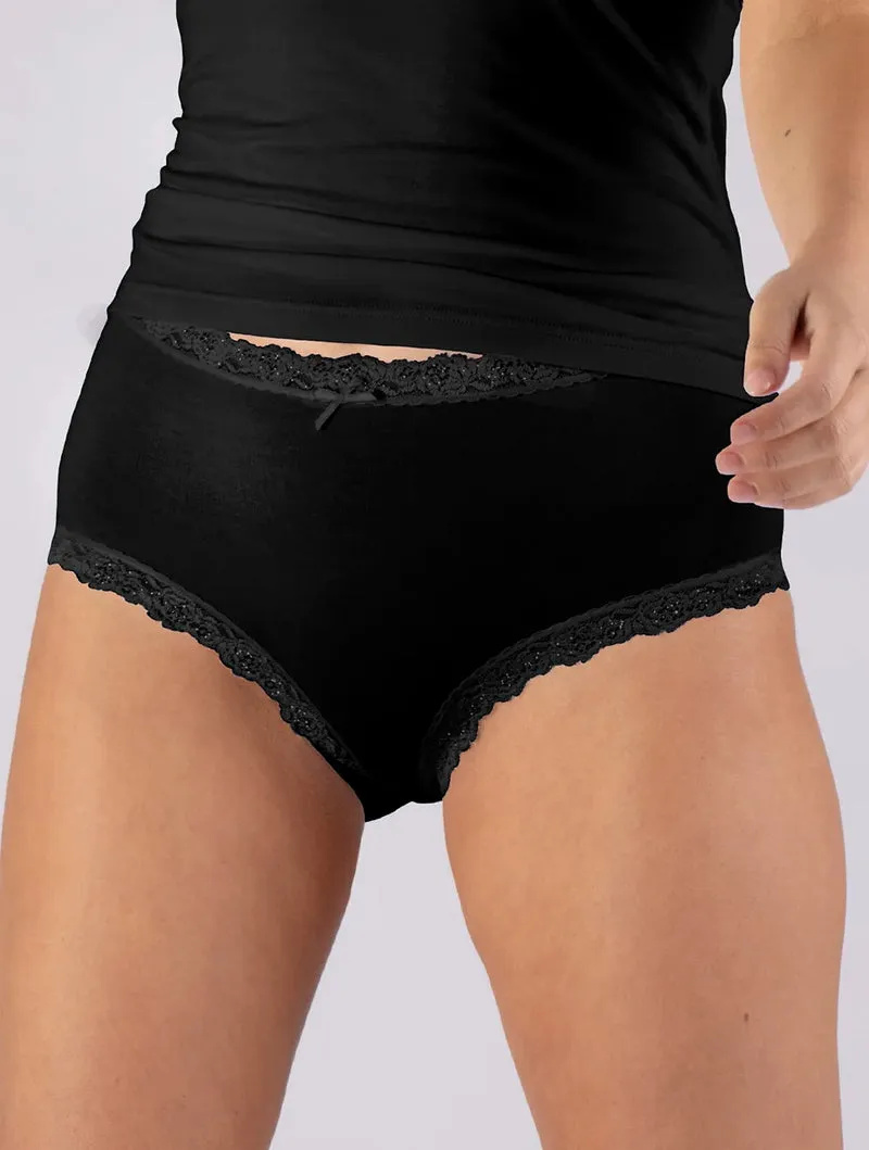 Nina von C 3-pack dames Taille slips - Kant