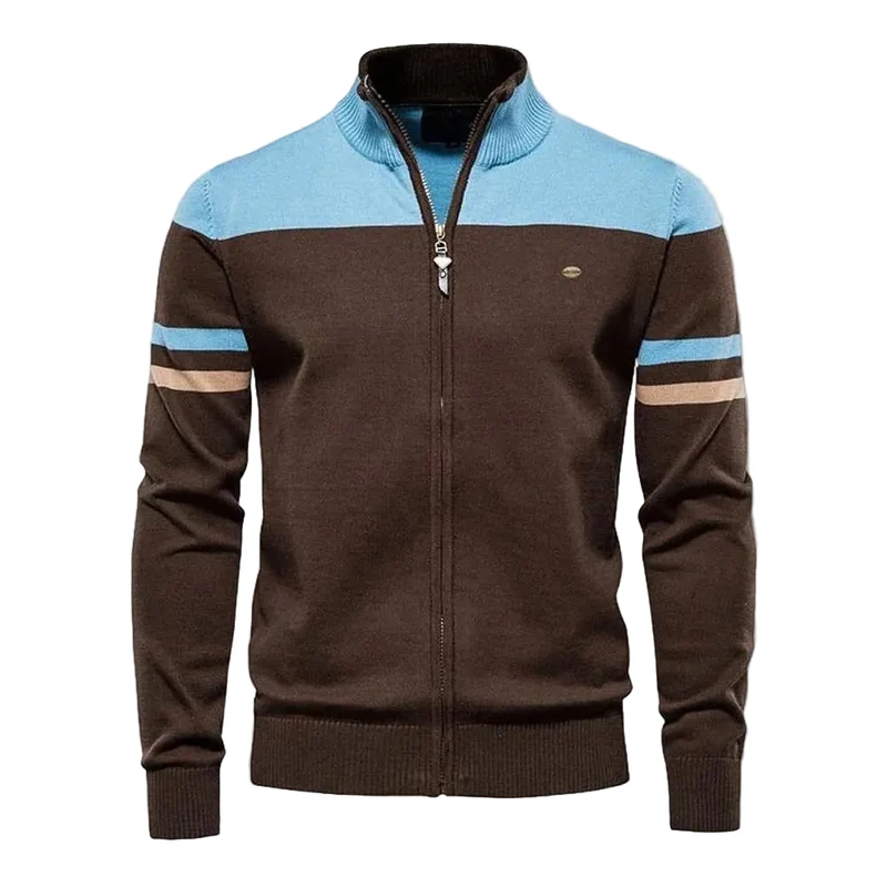 Heren Vest met Contrasterende Kleurstrepen