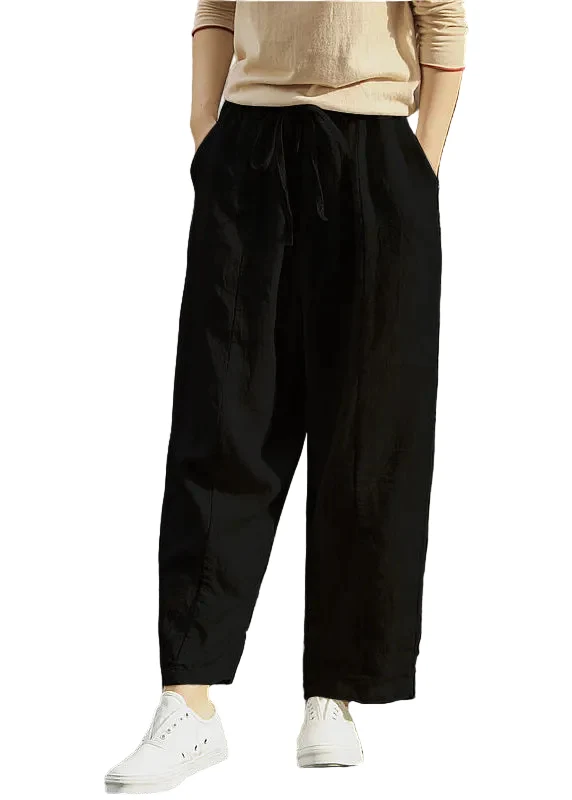 Dames Broek met Elastische Taille en Zakken
