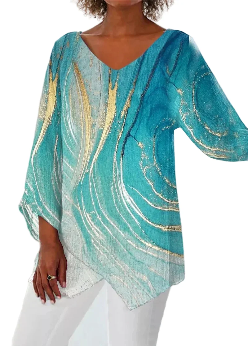 Dames Asymmetrische Top met V-hals