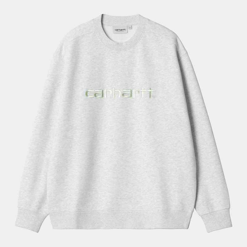 Carhartt WIP DAMES Carhartt Sweattop | Ash Heather / Air Green
