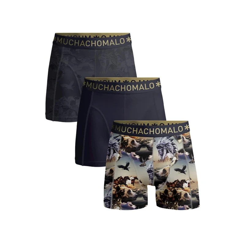Men 3-pack Short Print/Solid U-BEAR1010