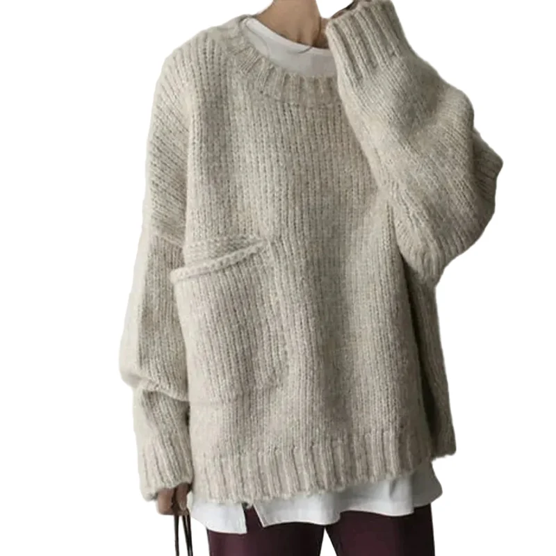 Dames Oversized Trui met Voorzak