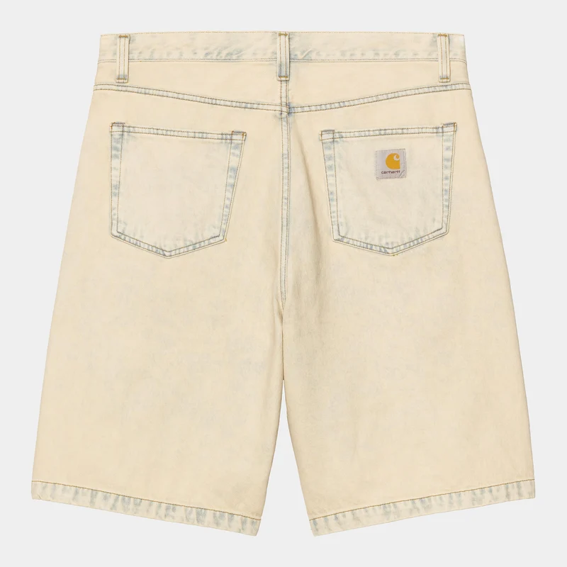 Carhartt WIP Heren Landon Robertson Denim Short | Blauw Zand Gebleekt
