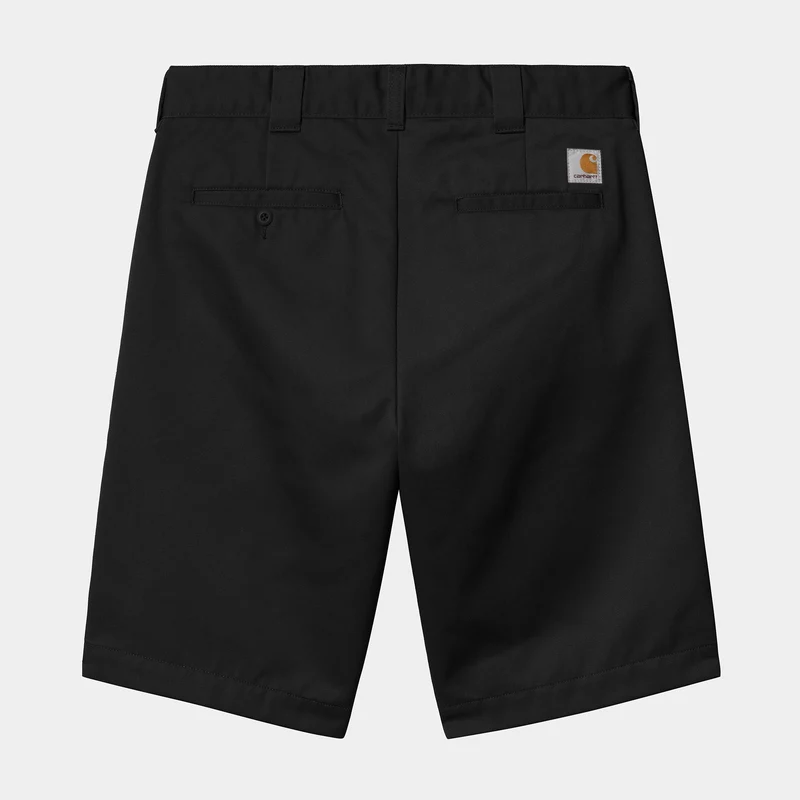 Carhartt WIP Heren Master Denison Twill Short | Zwart Gespoeld