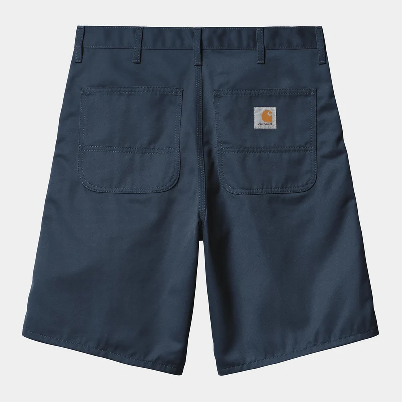 Carhartt WIP Eenvoudige Denison Twill Short voor heren | Ink Rinsed