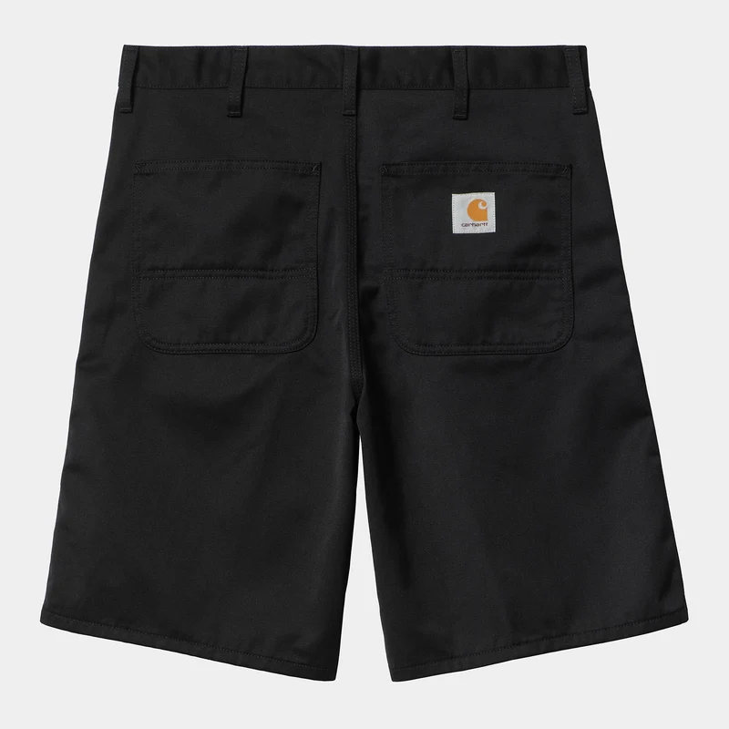 Carhartt WIP Heren Simple Denison Twill Short | Zwart Gespoeld