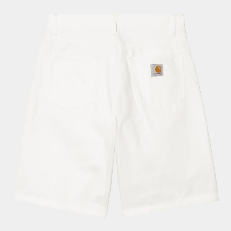 Carhartt WIP Heren Landon Newcomb Drill Short | Off White Rinsed