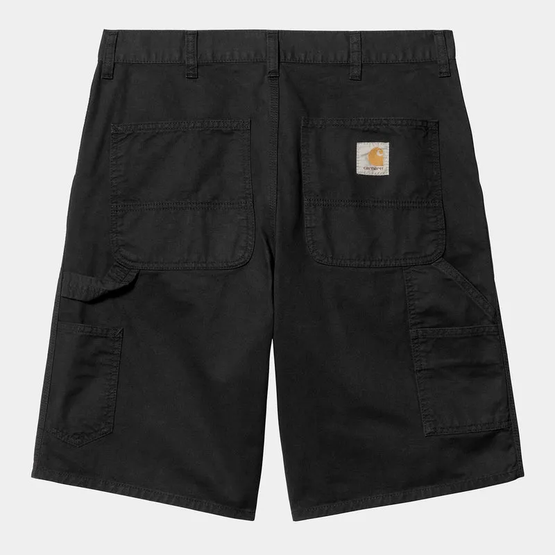 Carhartt WIP HEREN Single Knee Newcomb Drill Short | Zwart