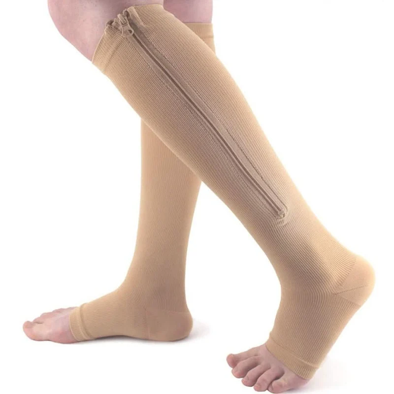 Dames Steunkousen met Ritssluiting voor Comfortabel Gebruik