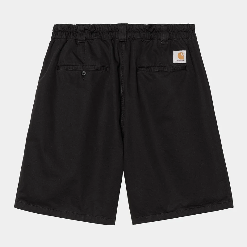 Carhartt WIP Heren Marv Lenexa Twill Short | Zwart Stone Washed
