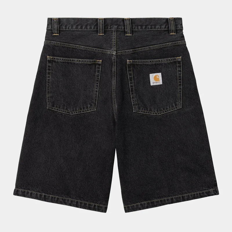 Carhartt WIP HEREN Brandon Smith denim short | Zwart stonewashed