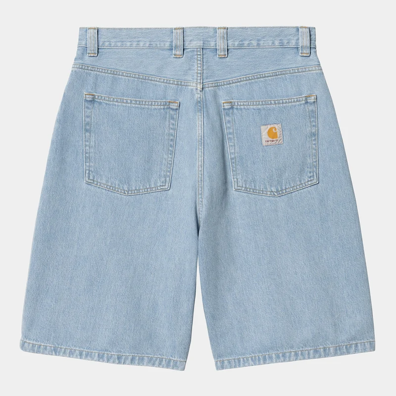 Carhartt WIP HEREN Brandon Smith denim short | Blauw zwaar gebleekt